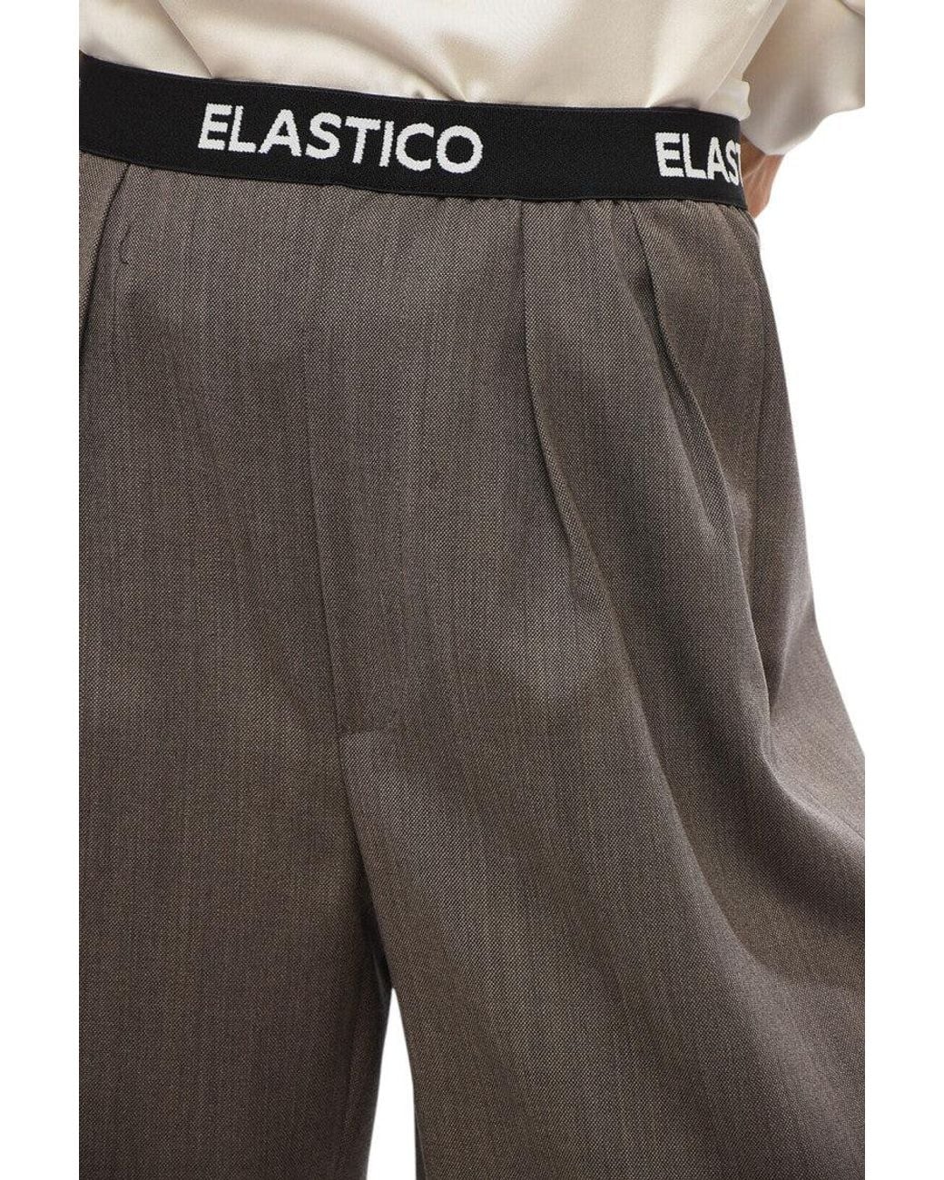 Moschino Gray Relaxed Pleated Trouser