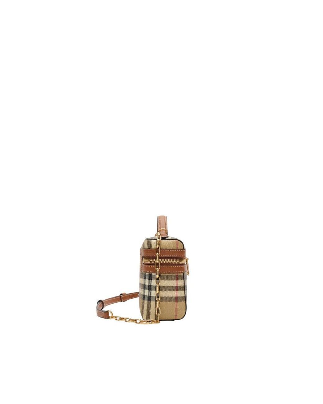 Burberry Metallic Check Vanity Mini Crossbody Bag