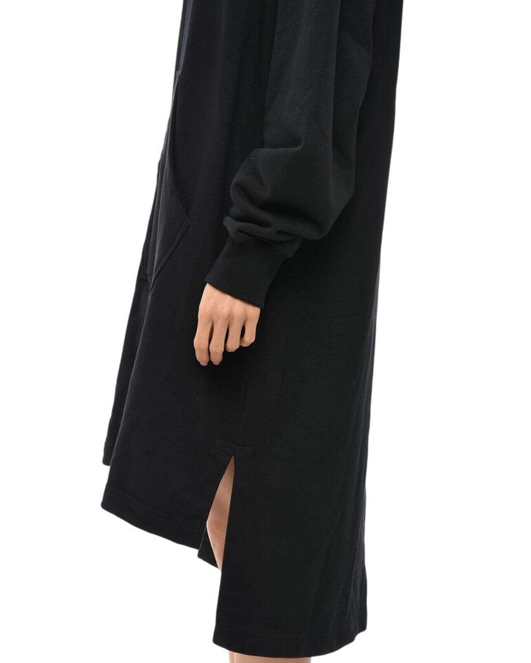 DIESEL Black Logo Hood Midi Dress