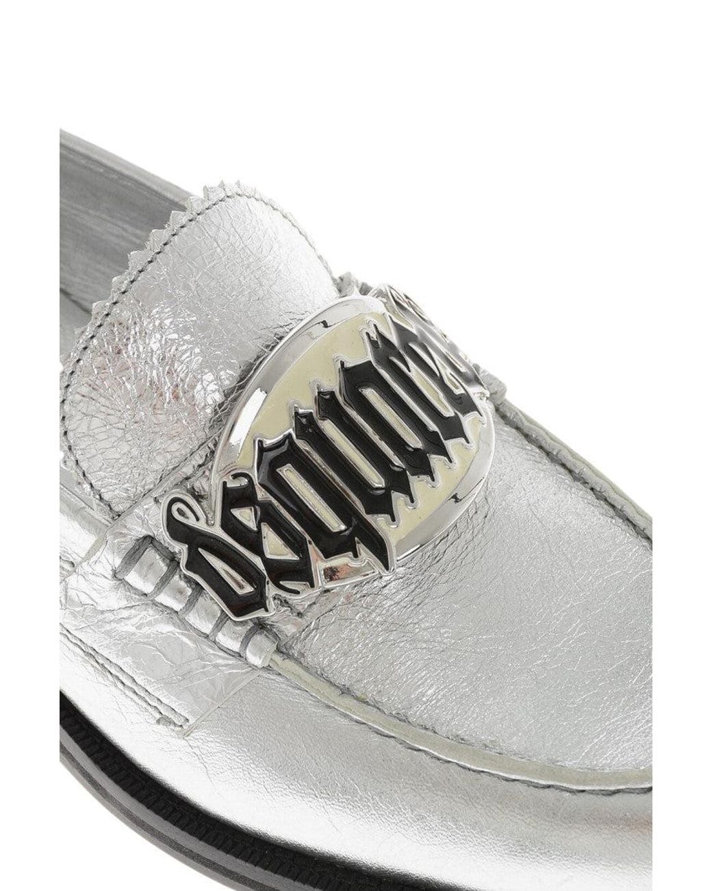 DSquared² White Leather Loafers