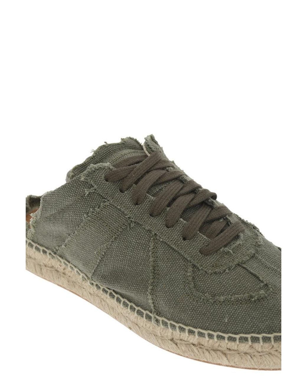 Maison Margiela Green Solid Espadrille Sneakers