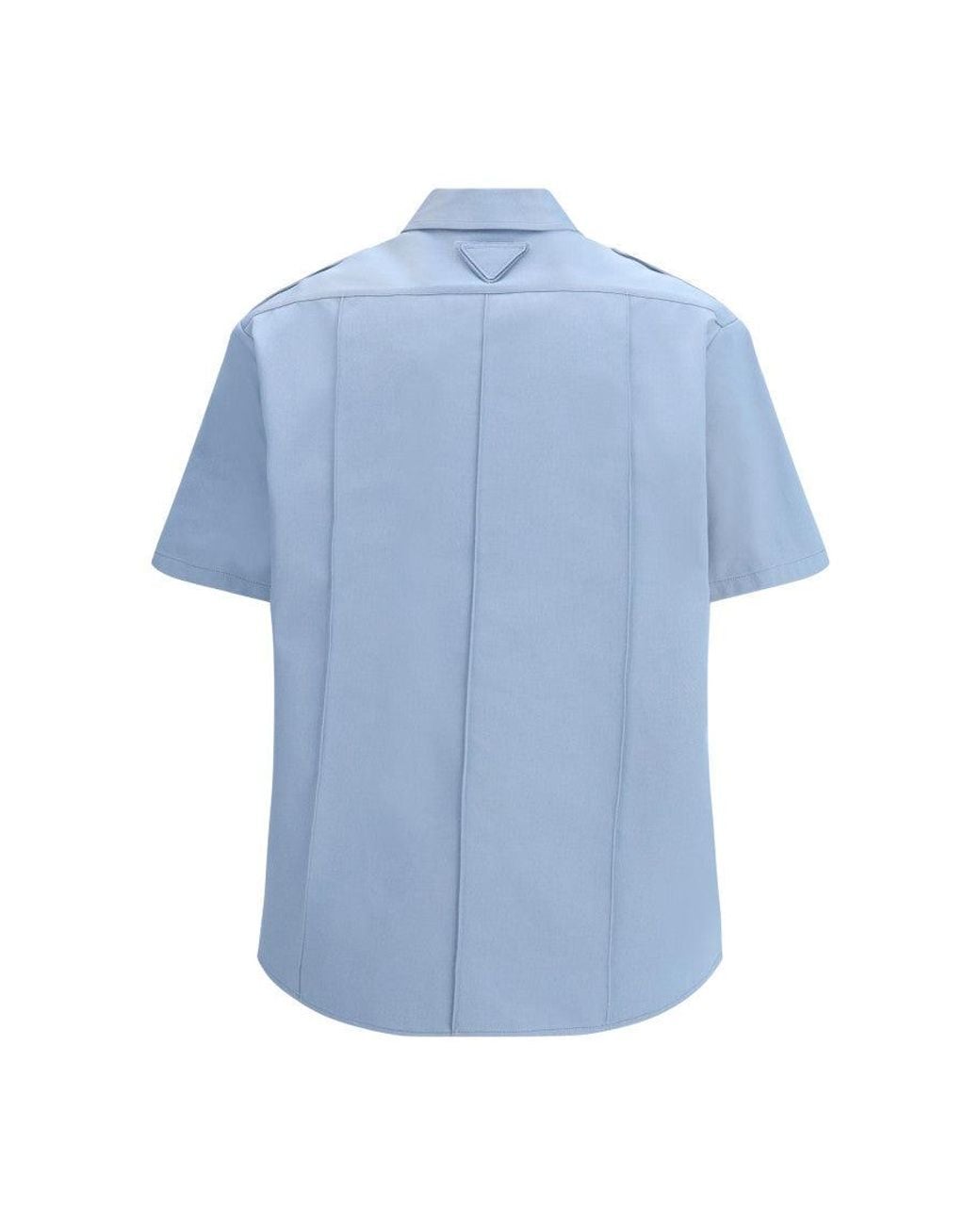 Prada Blue Light Regular Solid Shirt