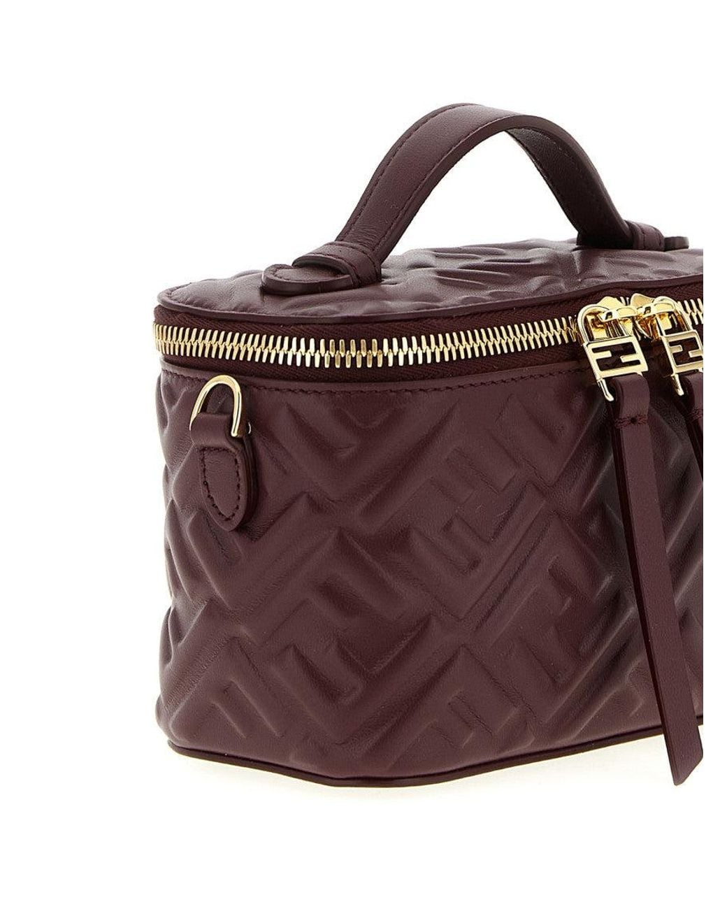 Fendi Purple Burgundy Ff Crossbody Bag