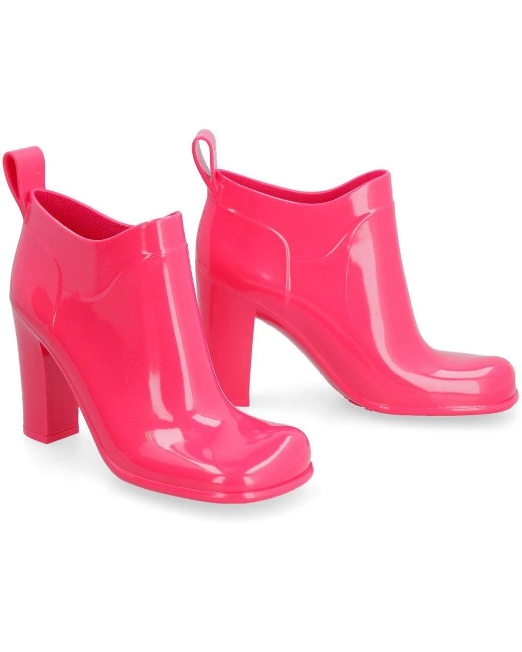 Bottega Veneta Pink Fuchsia Solid Shine Boots