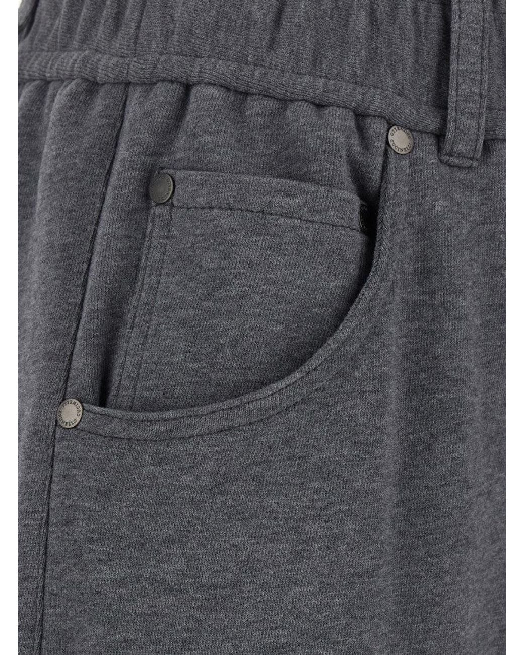 Brunello Cucinelli Gray Relaxed Elasticated Pants