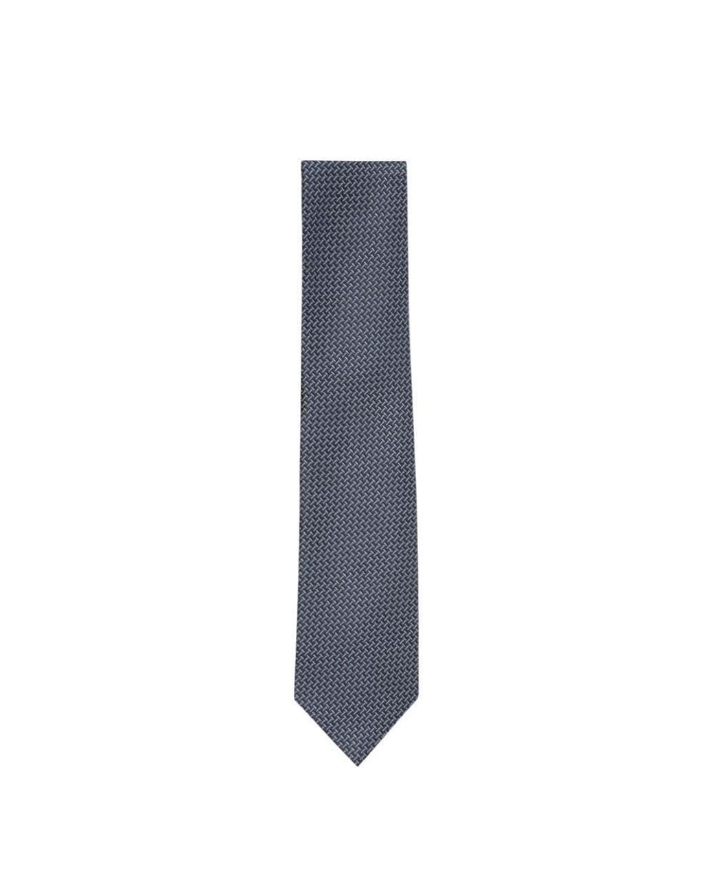 Tom Ford Blue Geometric Print Tie for men