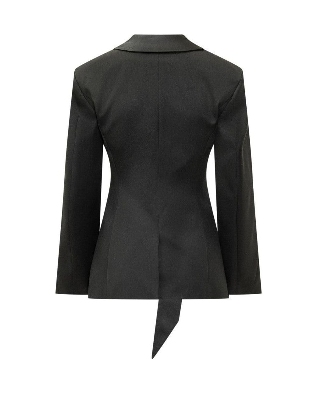 The Attico Black Mini Tailored Blazer