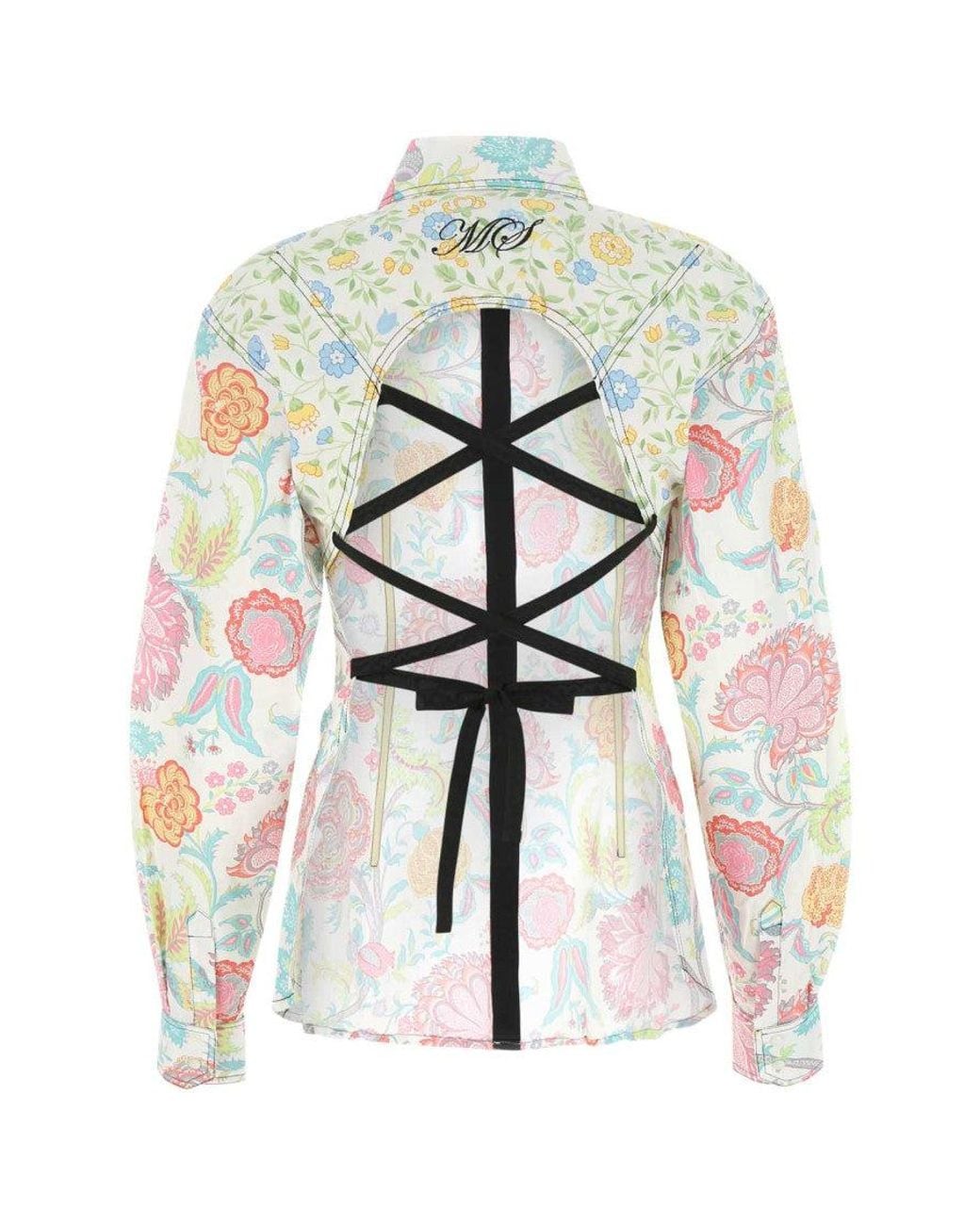 MARINE SERRE White Regular Floral Shirt