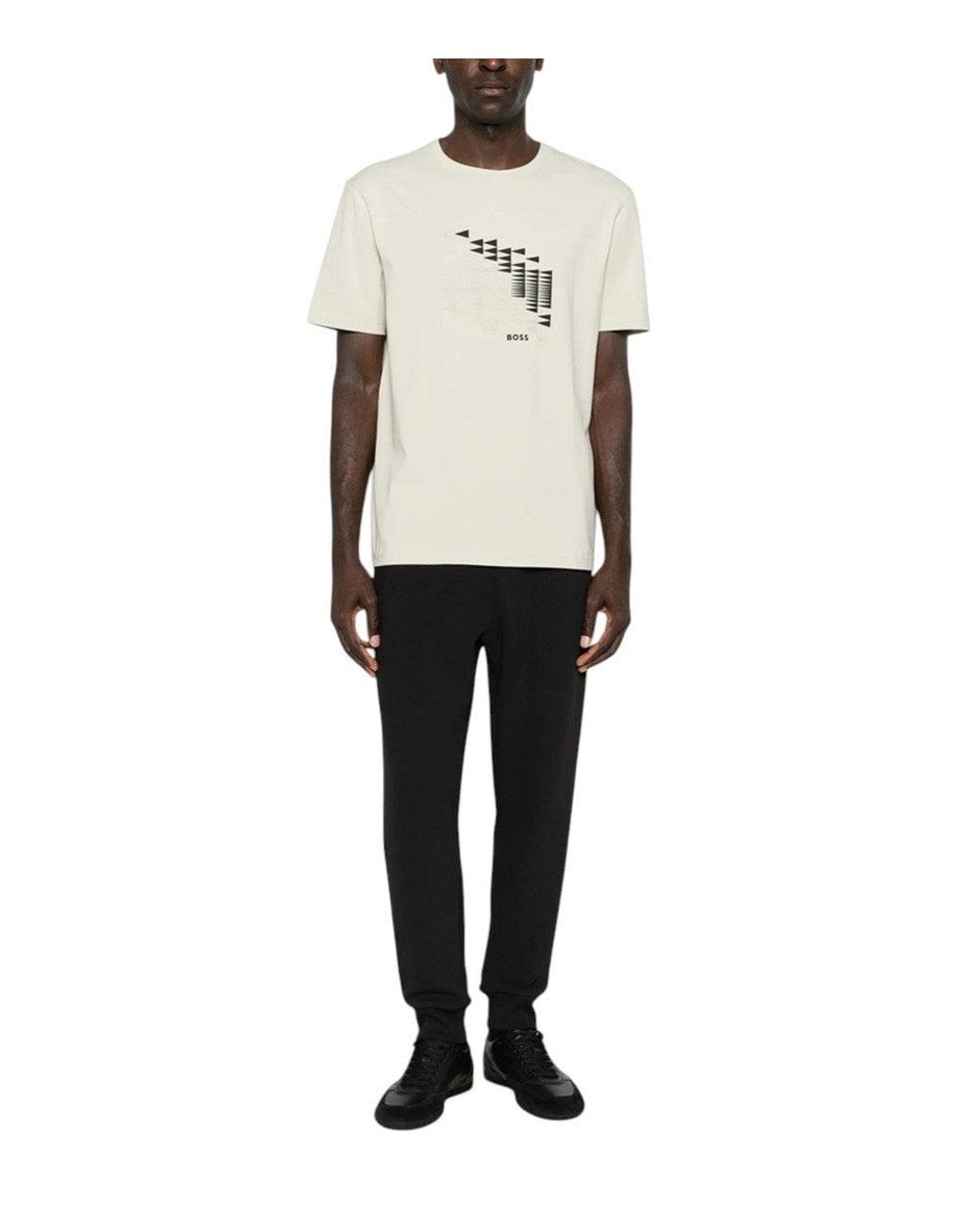Boss White Light Graphic T-Shirt for men