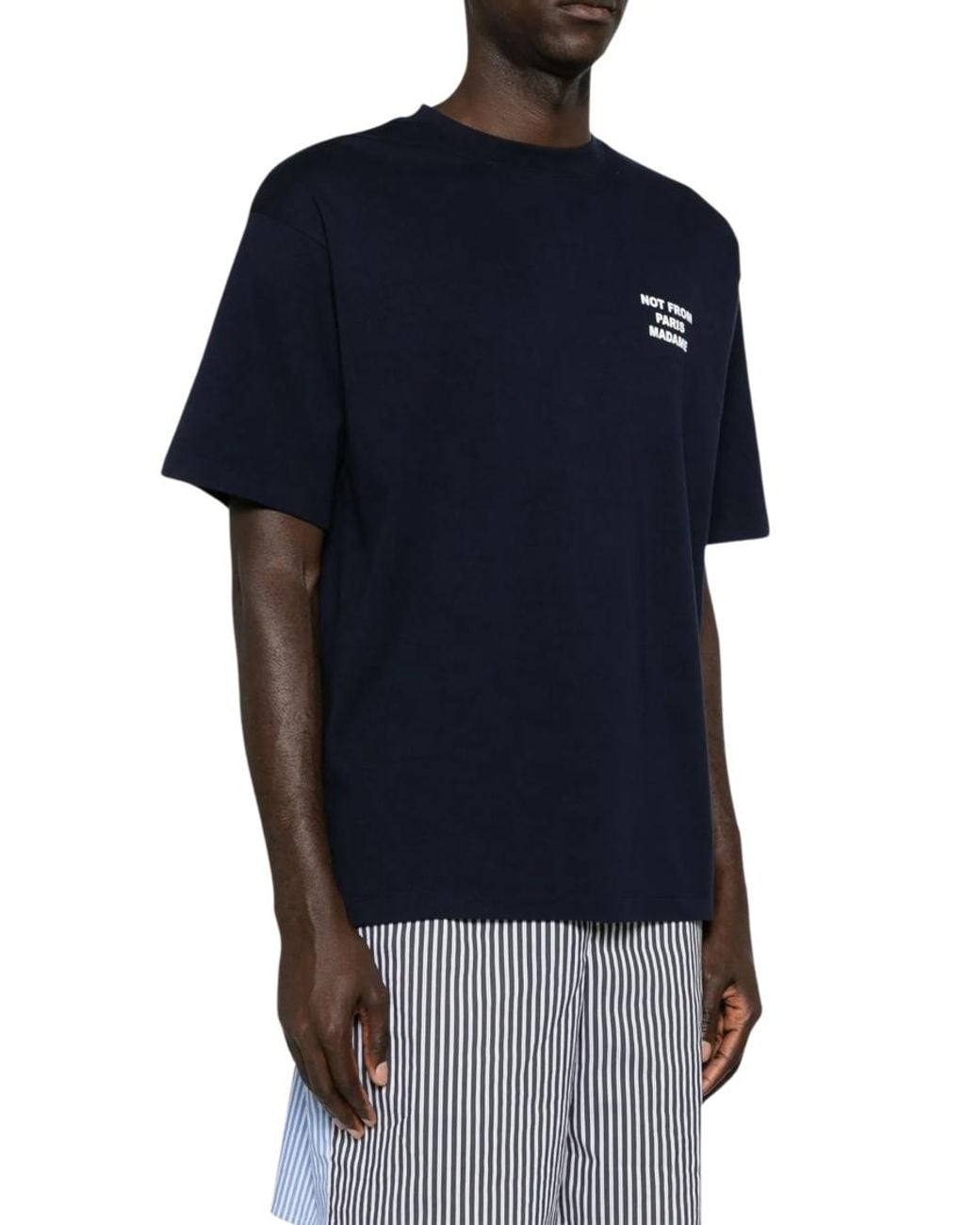 Drole de Monsieur Blue Crew Neck T-Shirt for men