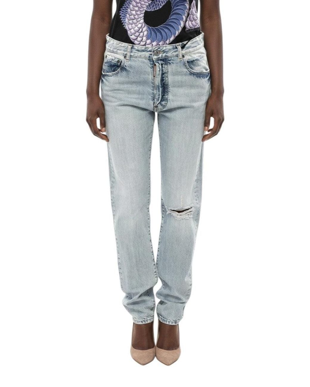 DSquared² Blue Light Regular High Rise Jeans