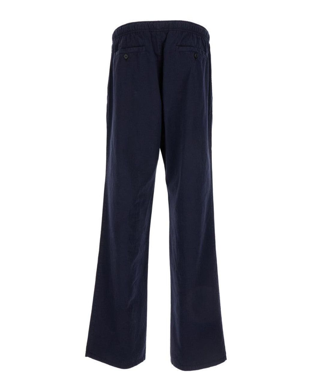Palm Angels Blue Dark Flared Trousers for men