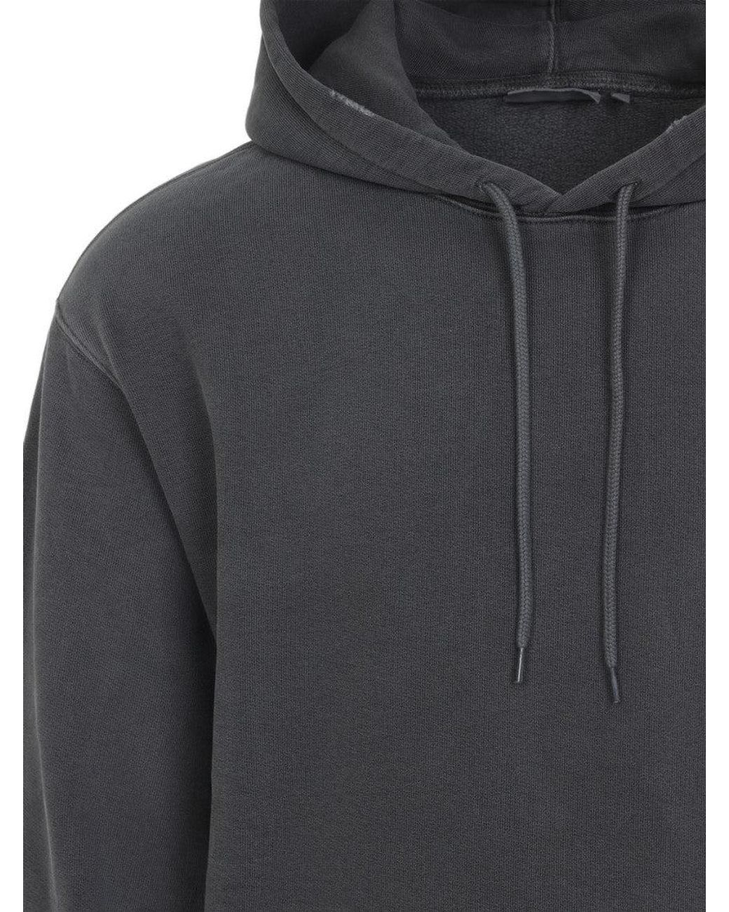 Carhartt Gray Logo Cotton Hoodie for men
