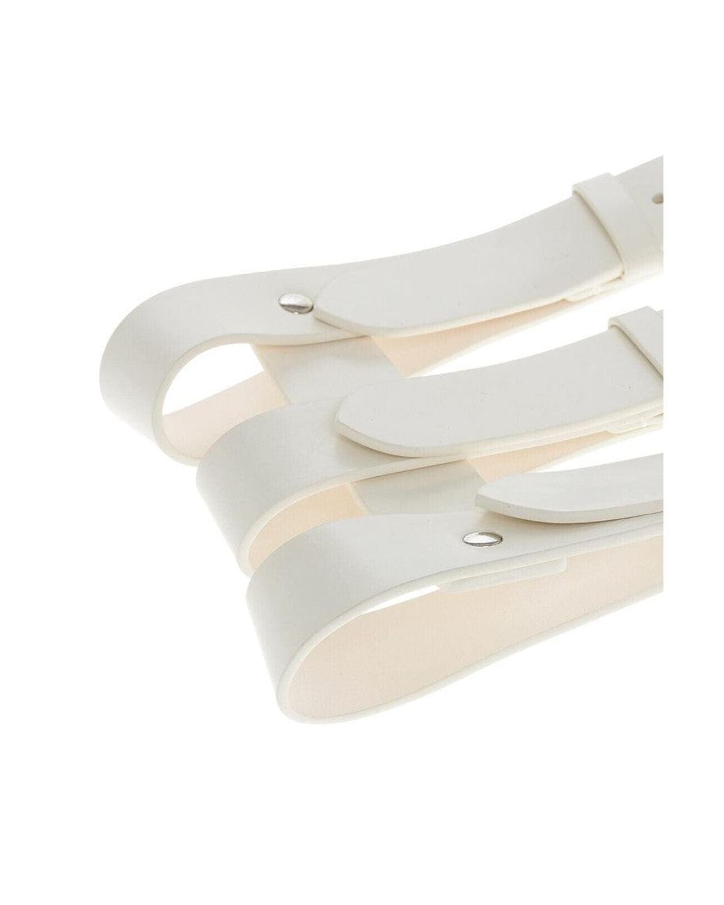 DSquared² White Triple Solid Belt