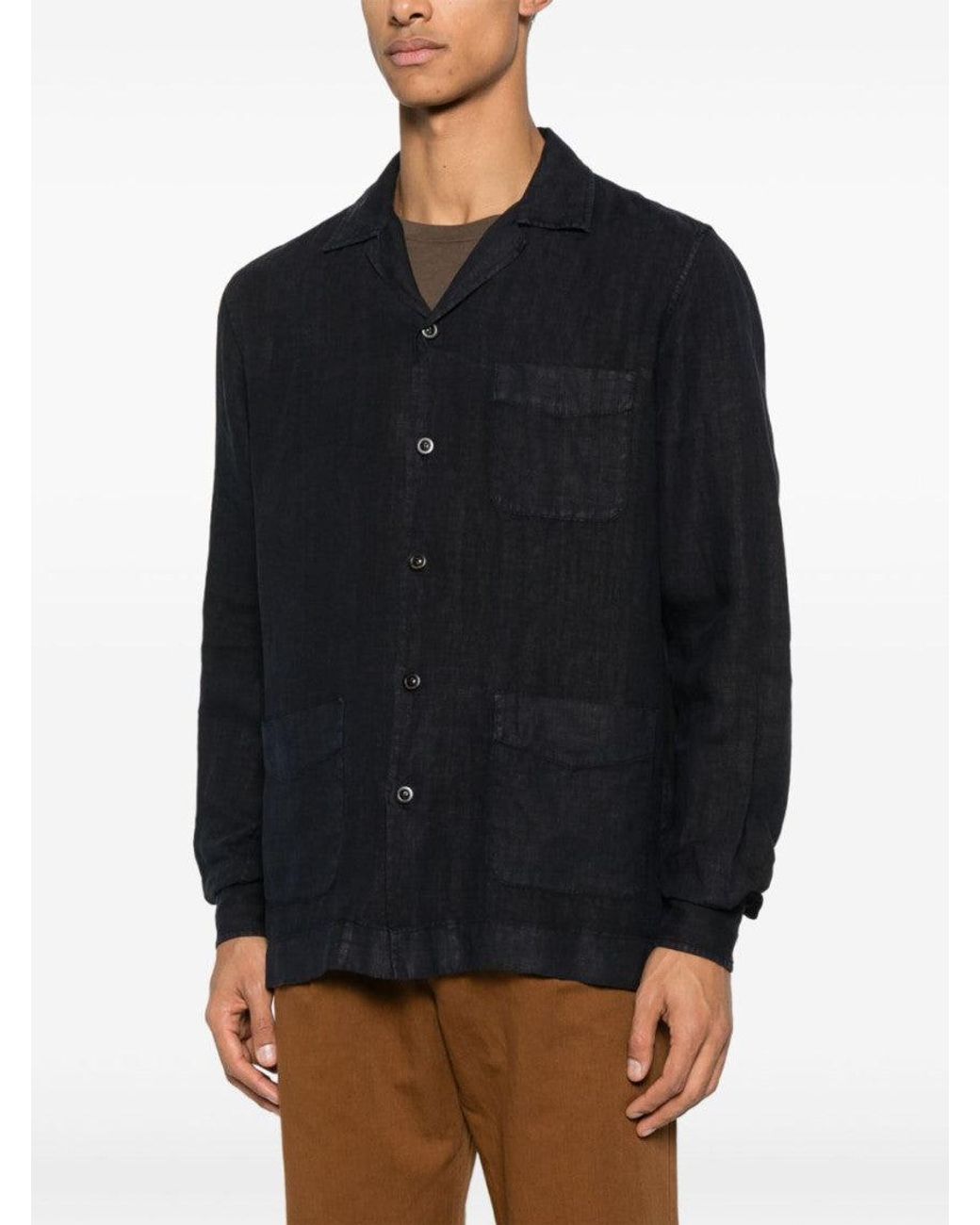 Boglioli Black Shirt With Pocket for men