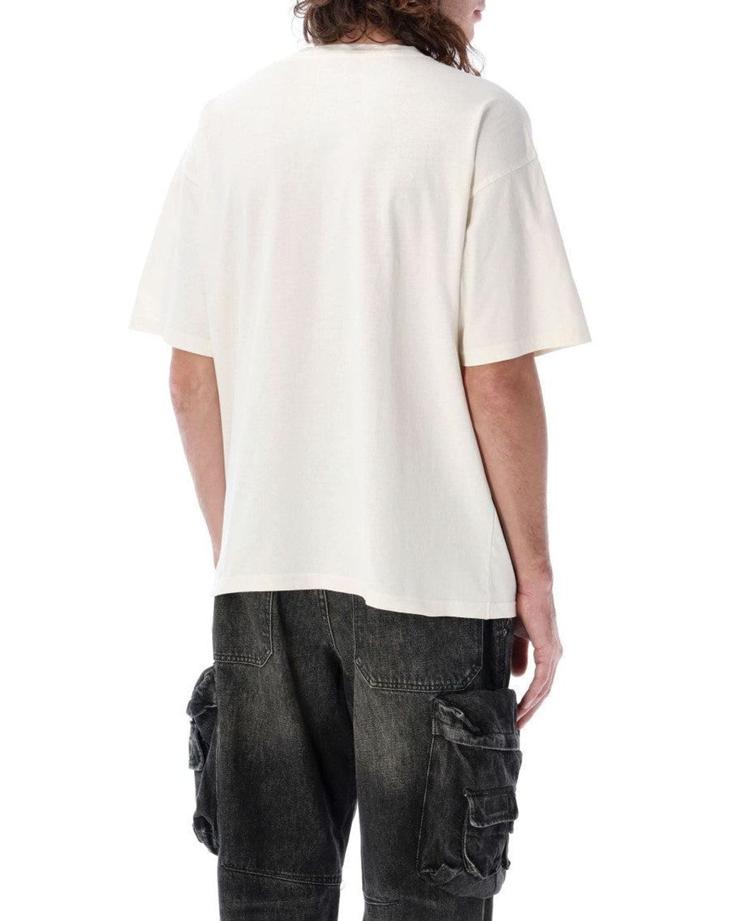DIESEL Gray Crew Neck T-Shirt for men