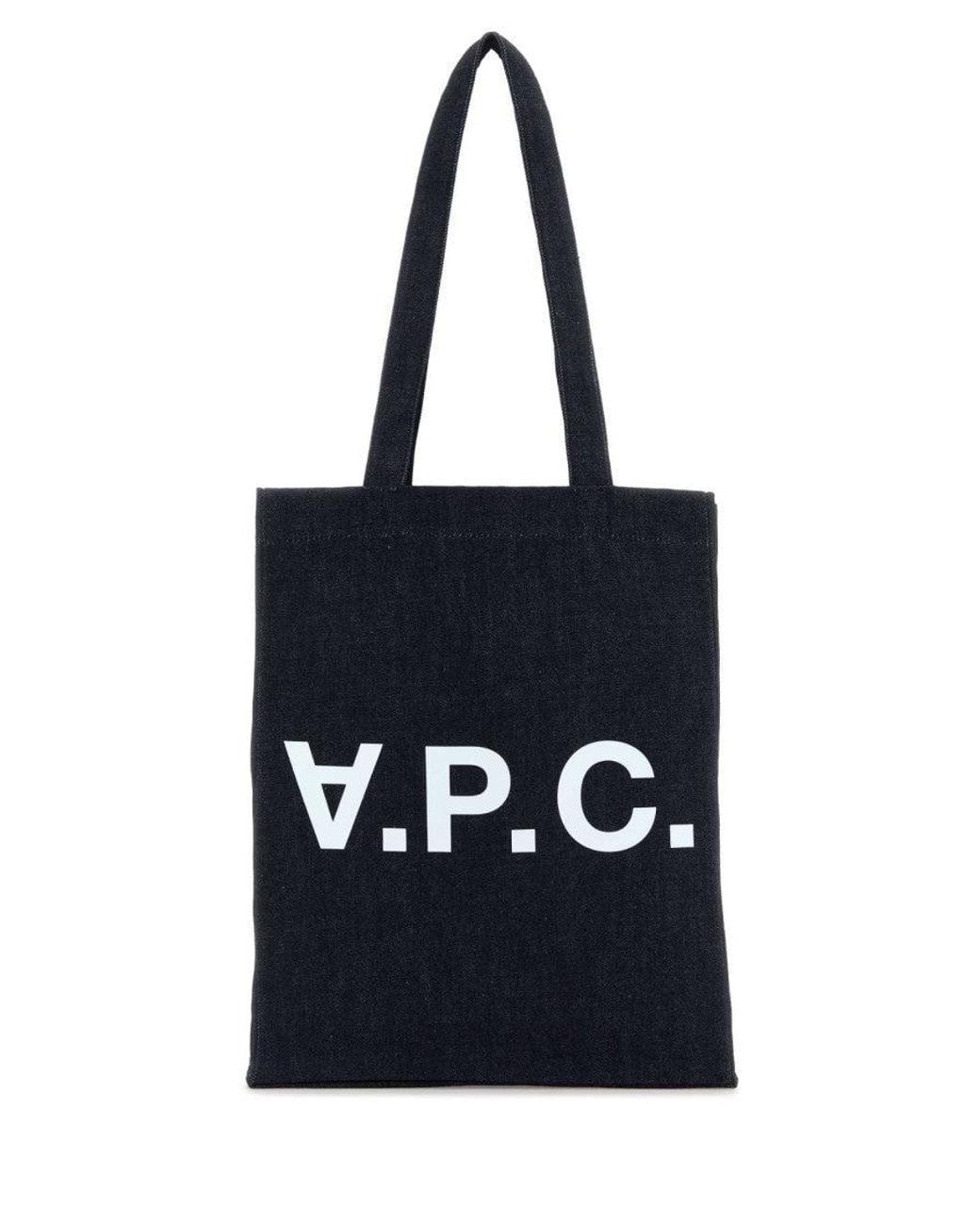 A.P.C. Black Denim Laure Tote Bag for men