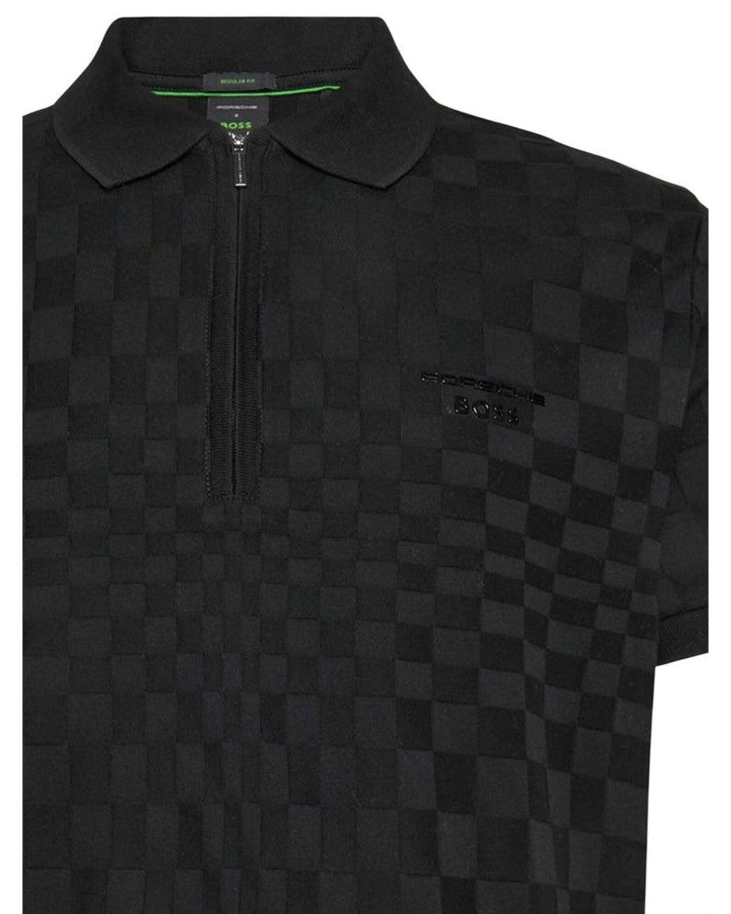 Boss Black Shirt Collar Polo for men