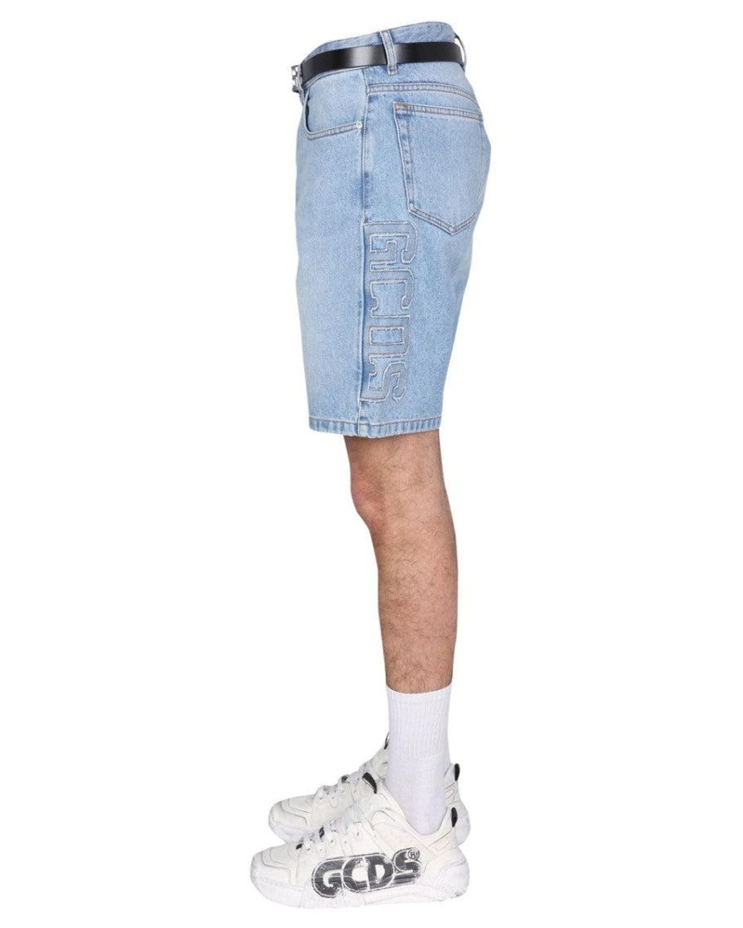 Gcds Blue Solid Shorts for men