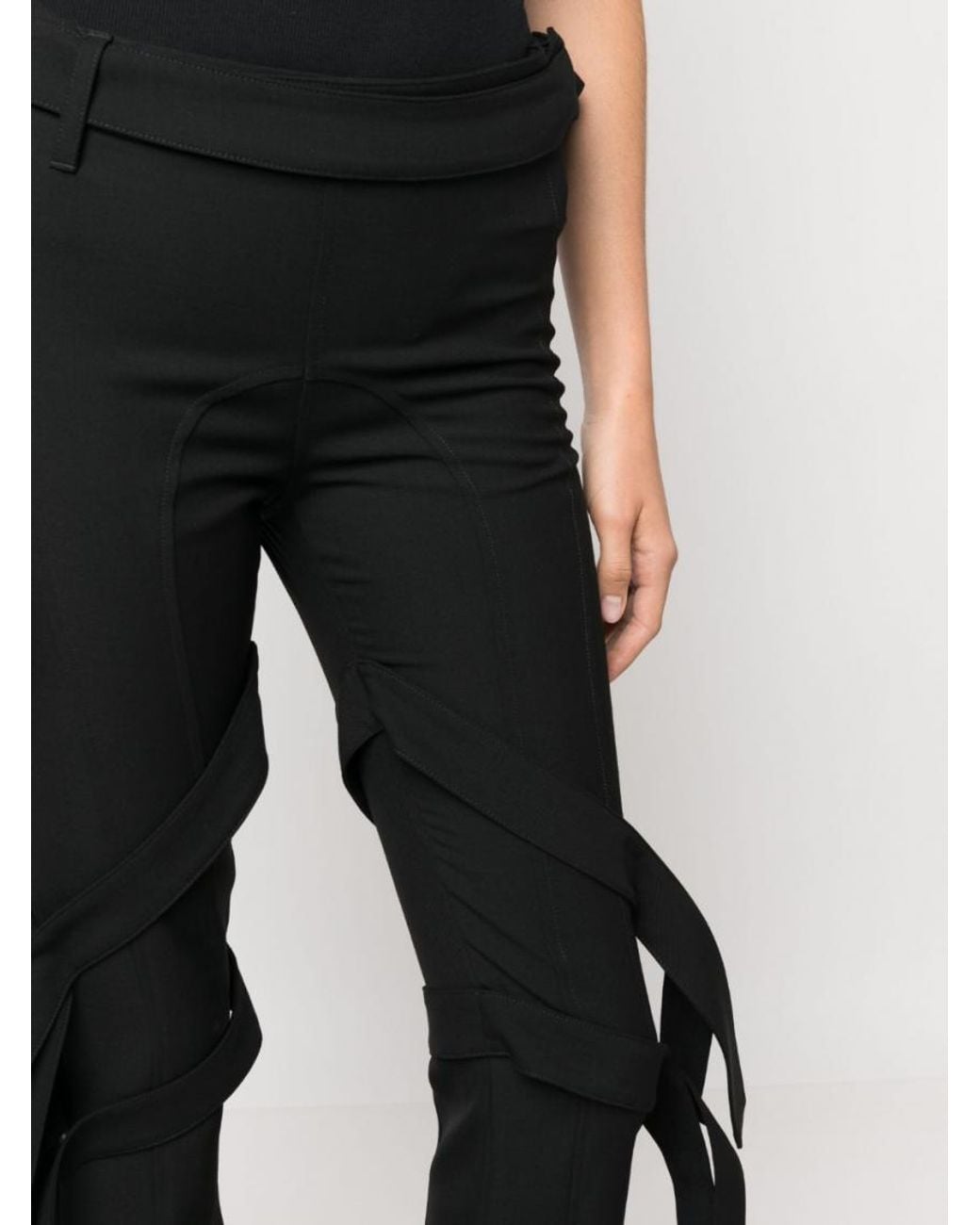 Ambush Black Double Waist Wool Trousers