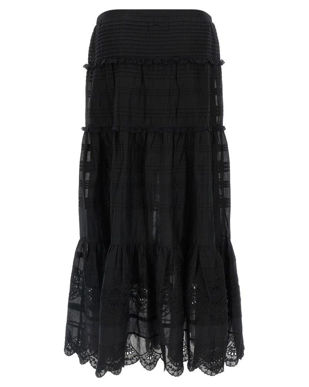 Isabel Marant Black Marant Etoile 'Paoline' Long Skirt