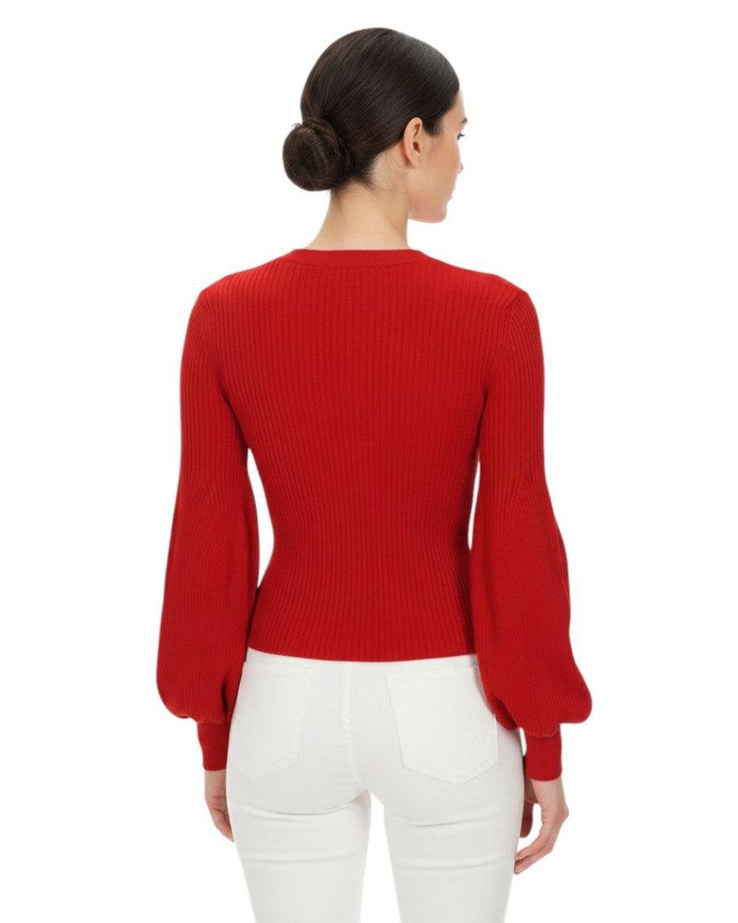 Stella McCartney Red Knitted Crew Neck Sweater