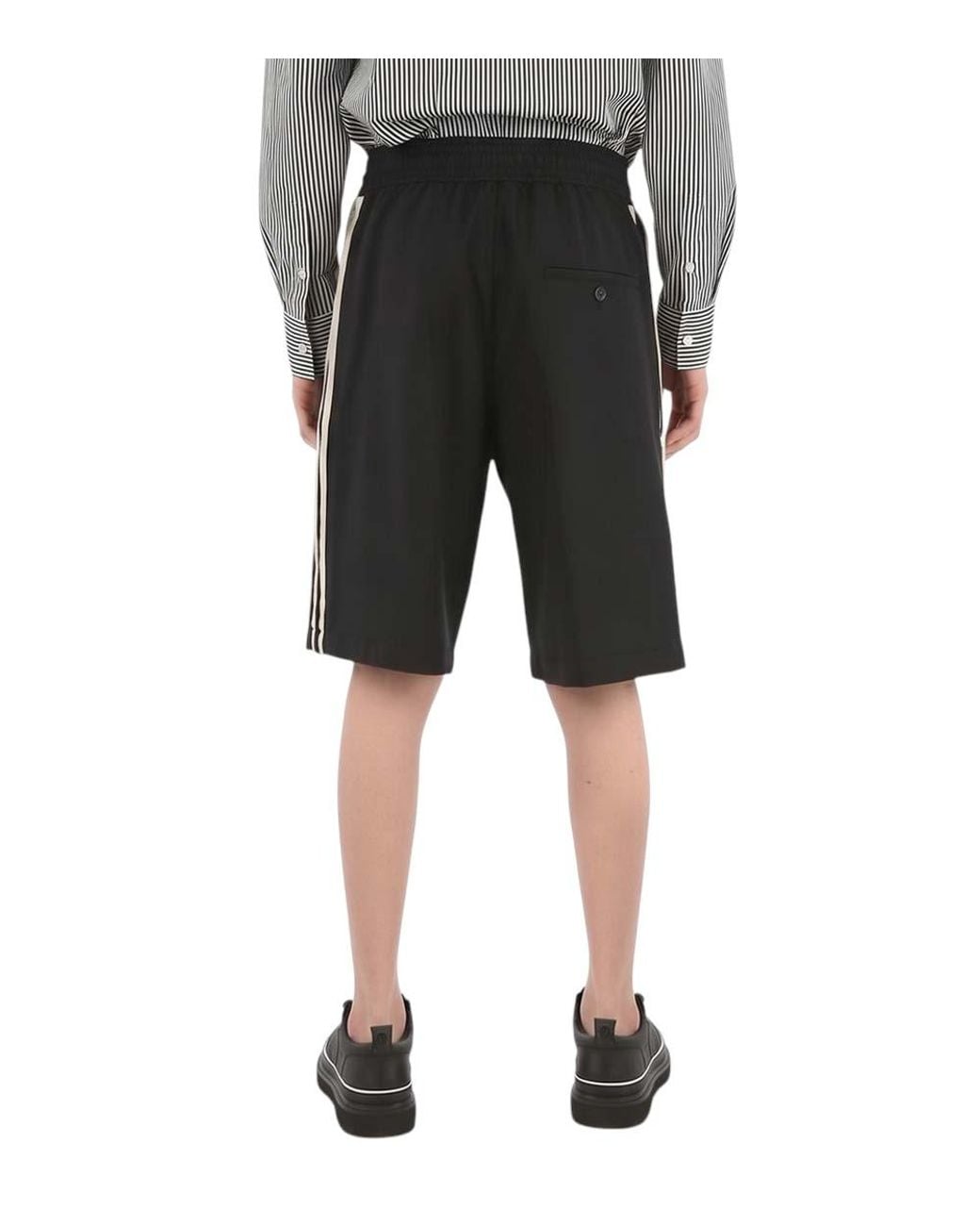 Neil Barrett Black Relaxed Solid Shorts for men