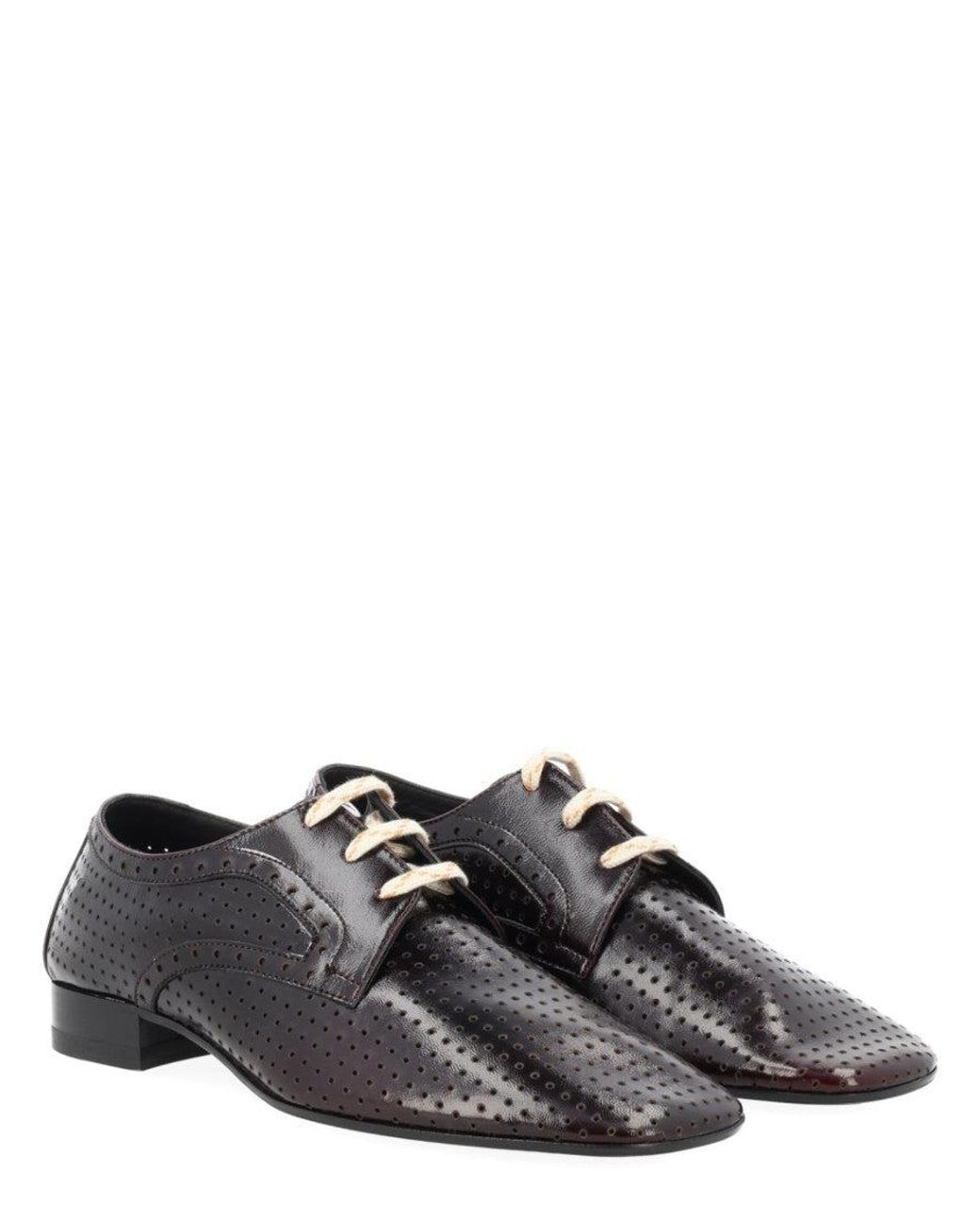 Dries Van Noten Brown Leather Lace-Up Shoes