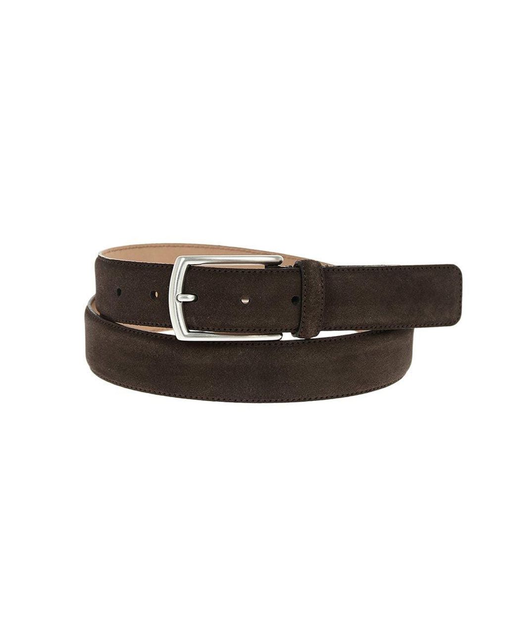 Zegna Brown Carryover Solid Formal Belt for men