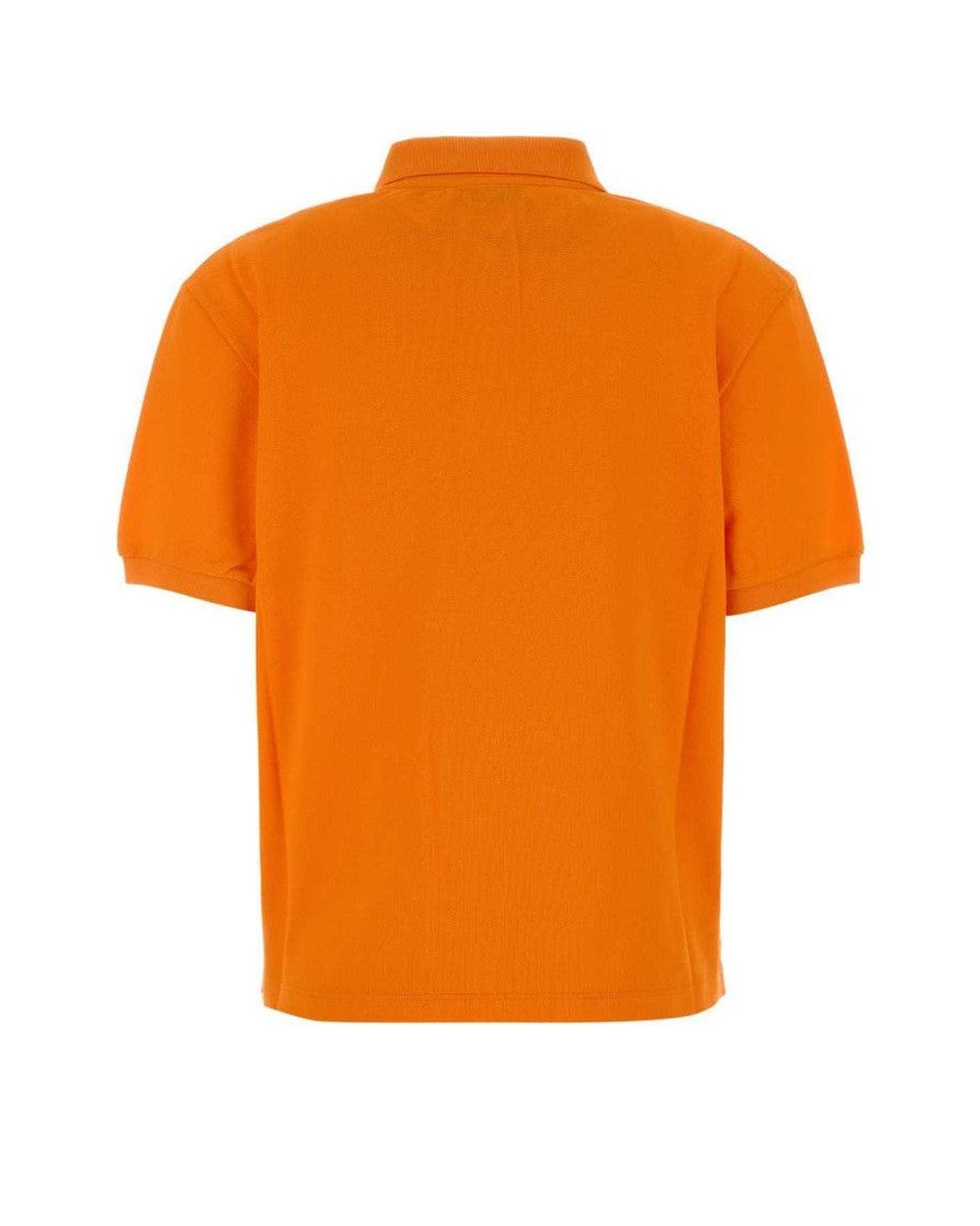 Miu Miu Orange Logo Shirt Collar Polo