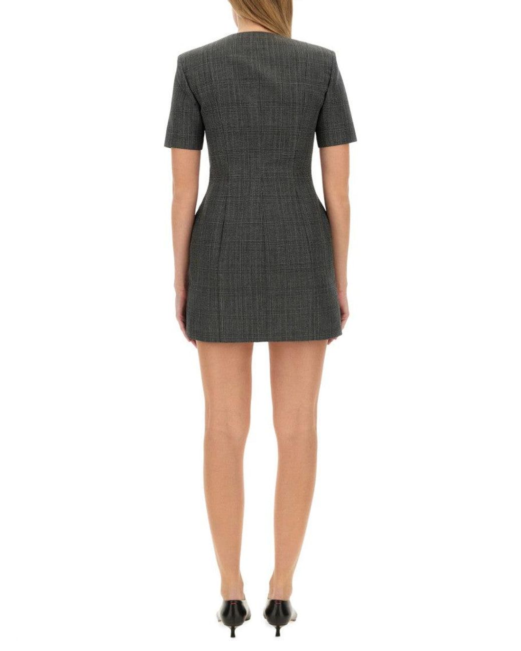 MSGM Black Wool Dress