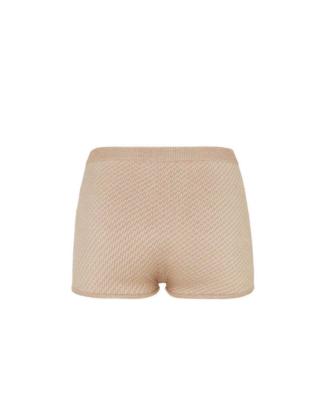 Fendi Natural Knitted Shorts