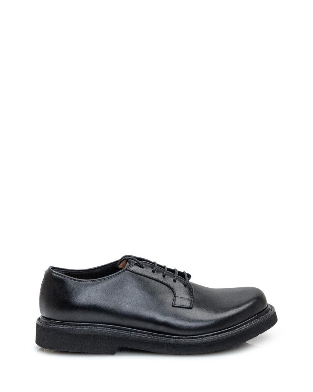 Premiata Gray Leather Lace-Up Shoes for men
