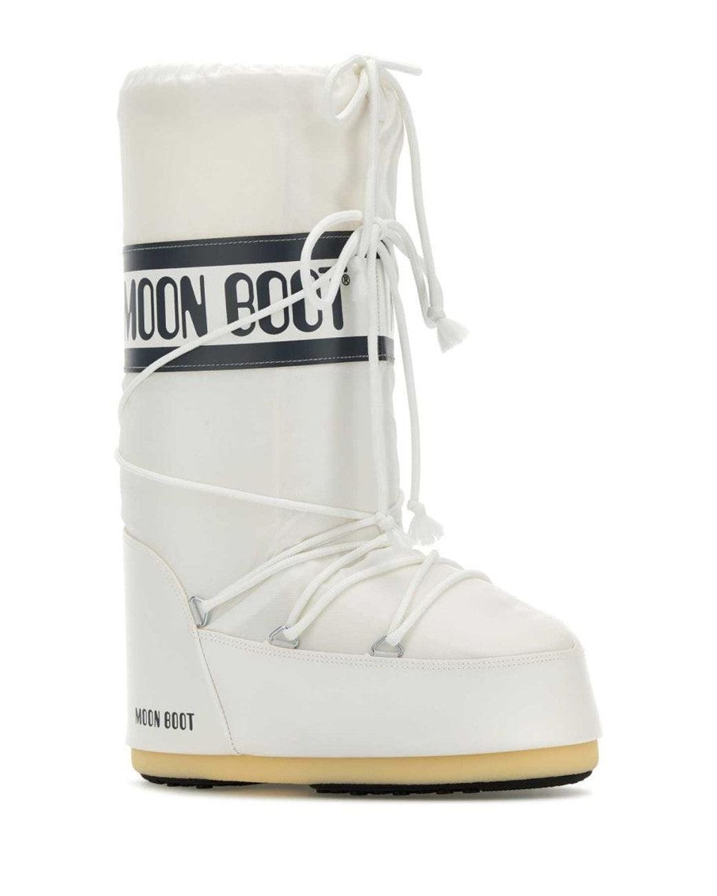 Moon Boot White Logo Boots