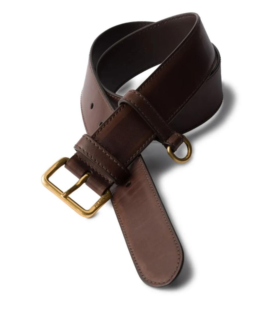 Prada White Leather Belt