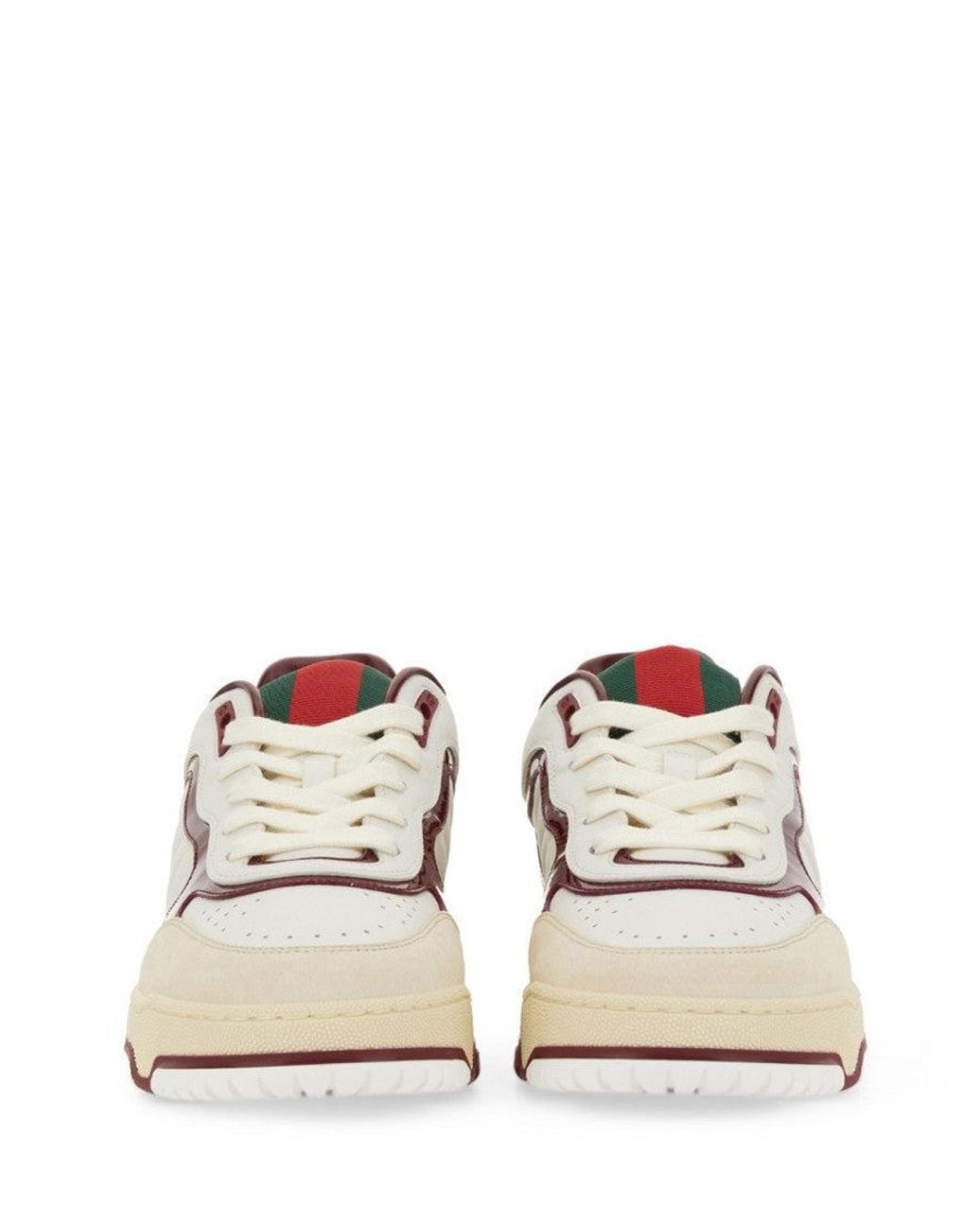 Gucci Natural Leather Re-Web Sneakers