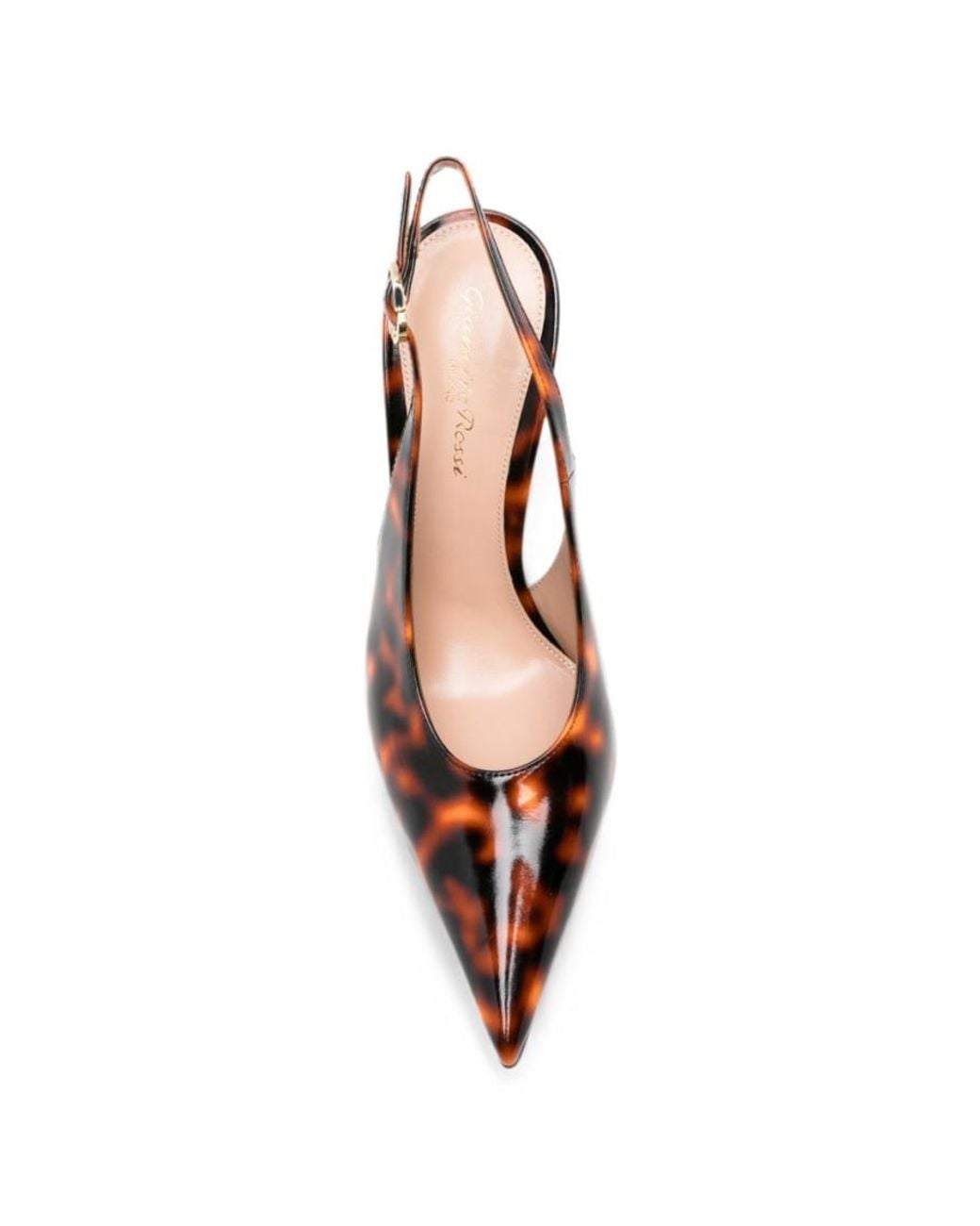Gianvito Rossi Brown Sofia Leather Slingback Pumps