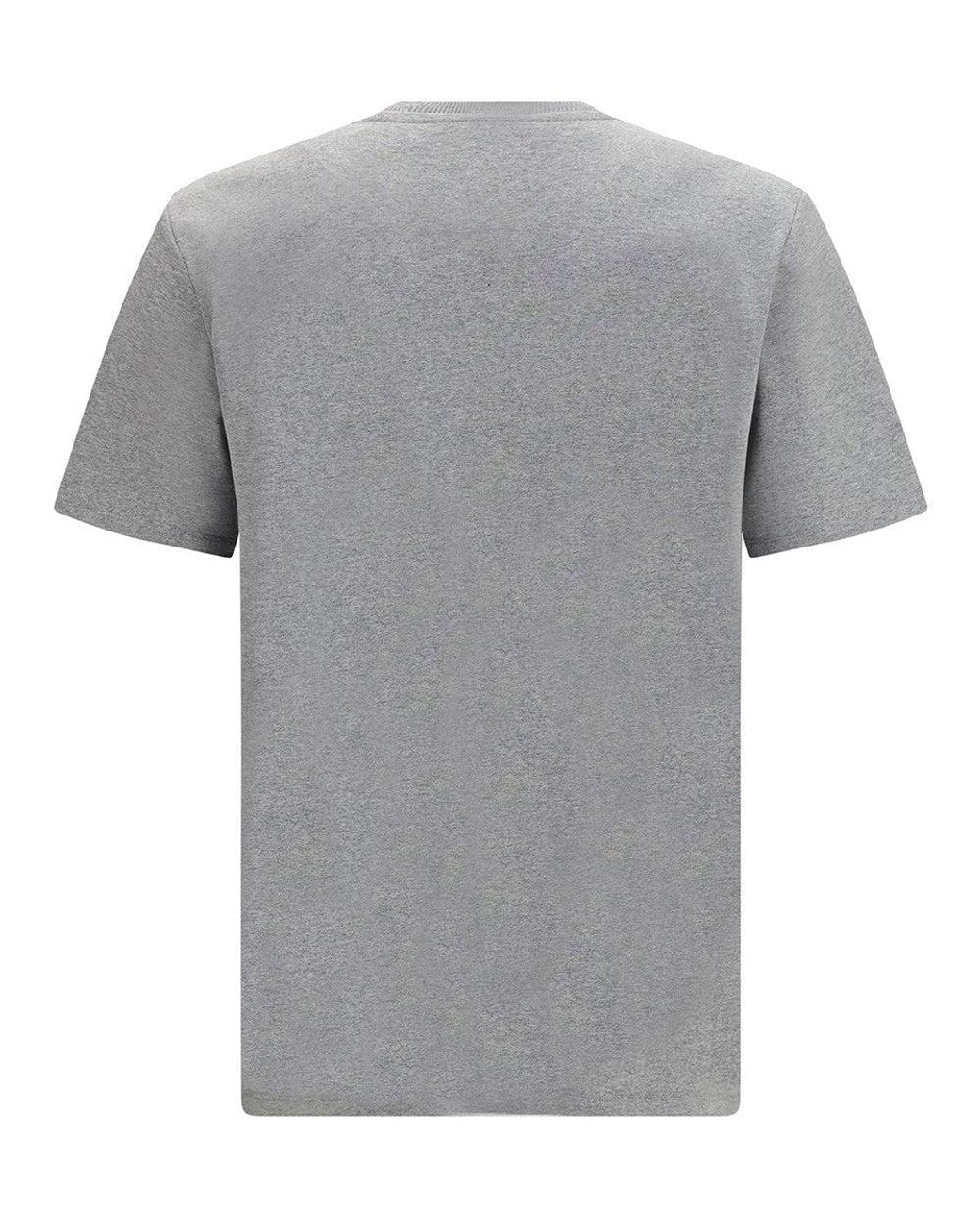 Balmain Gray Crew Neck T-Shirt for men