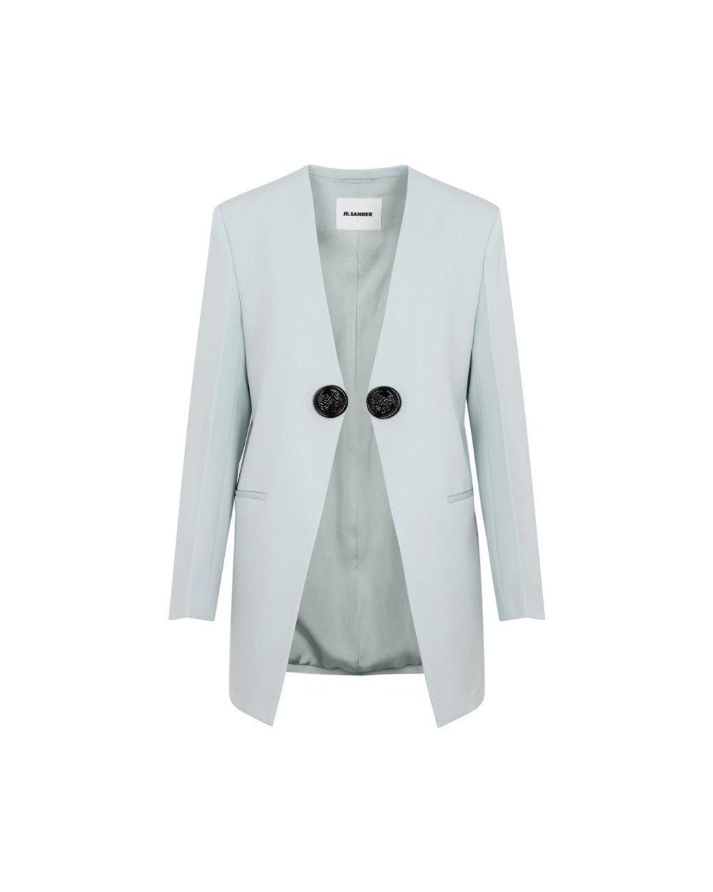 Jil Sander Blue Wool Jacket For
