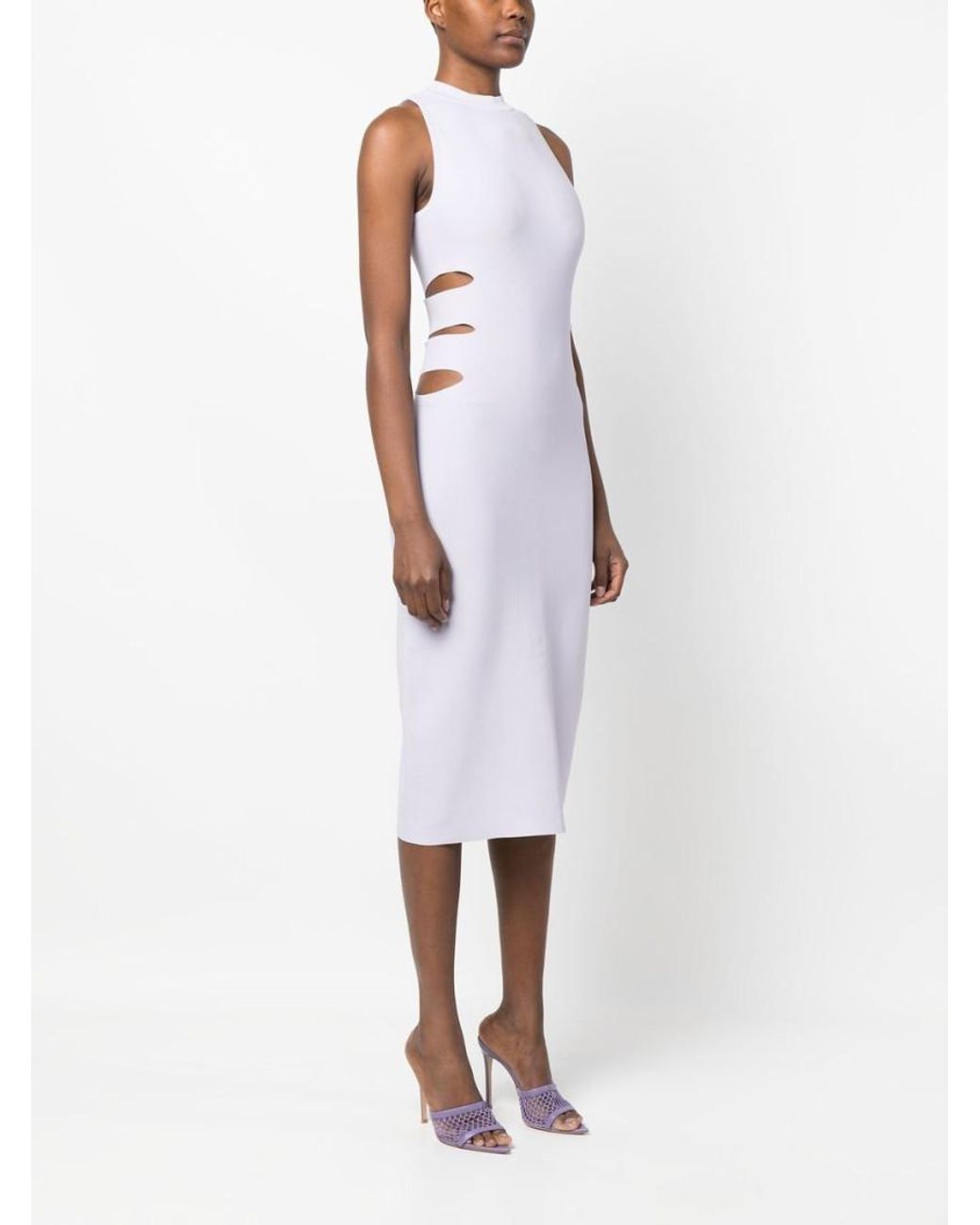 Alaïa White Kintted Midi Dress