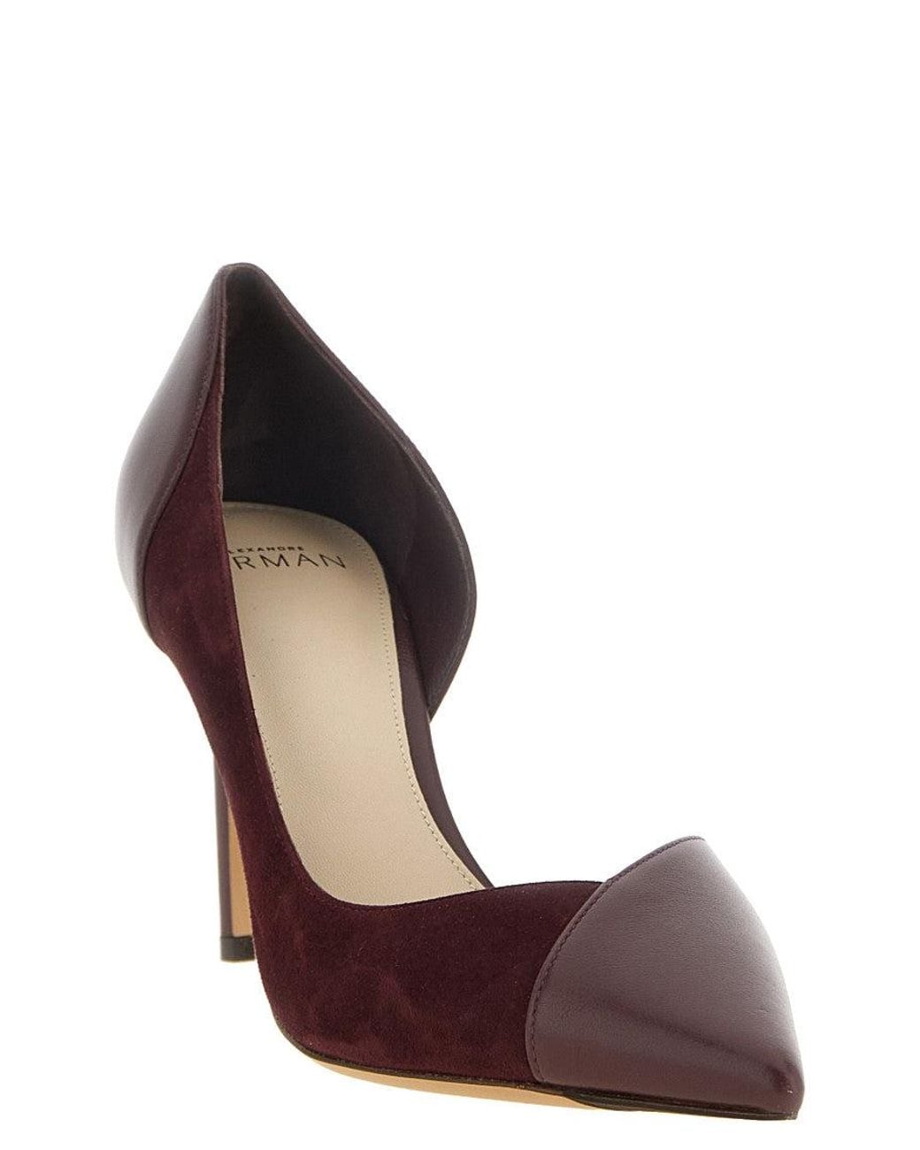 Alexandre Birman Brown Burgundy Patricia Pumps