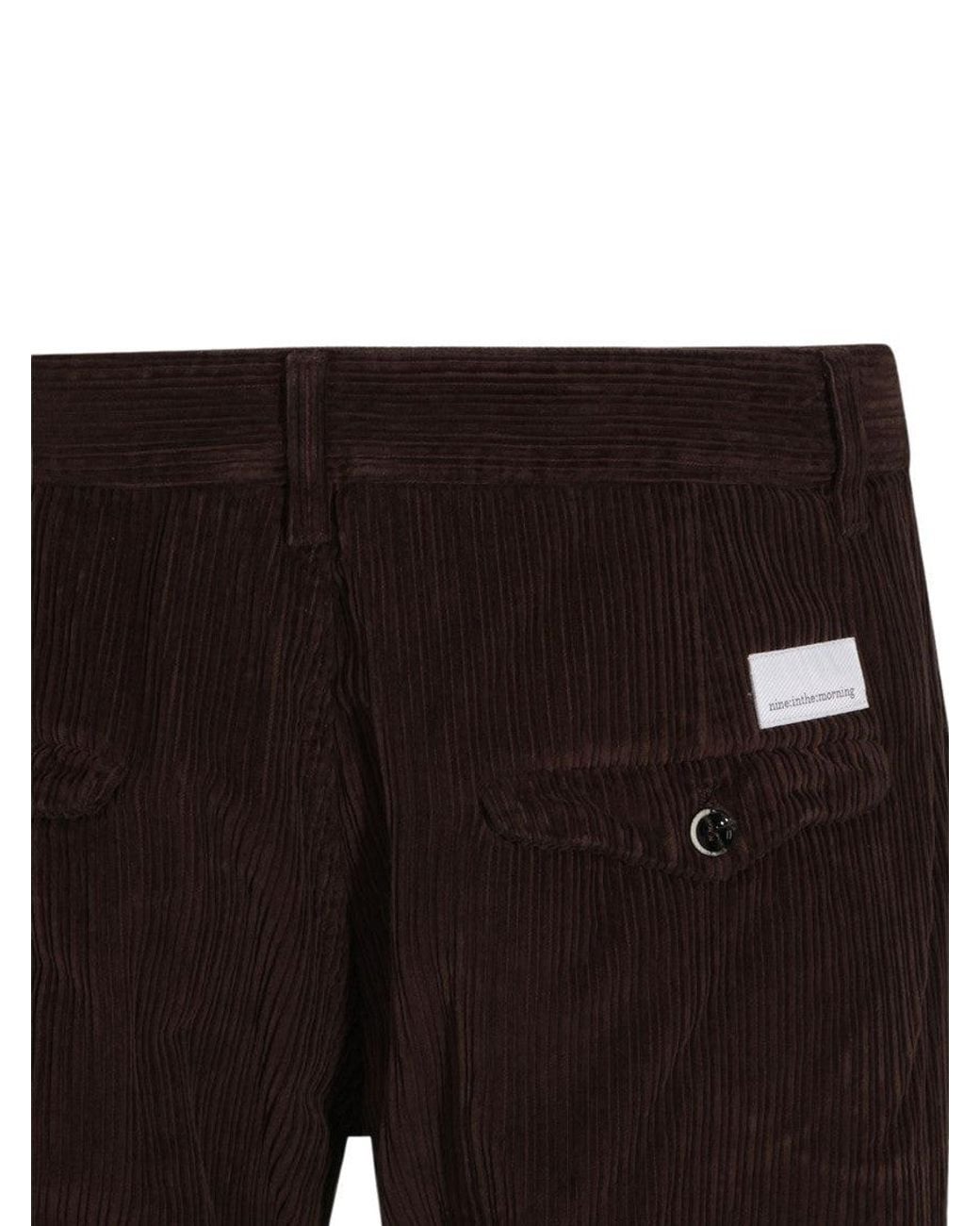 Nine:inthe:morning Black Dark Corduroy Trousers for men