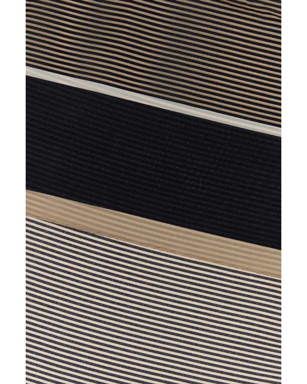 Saint Laurent Black Saint Laurent Rayures Scarf for men