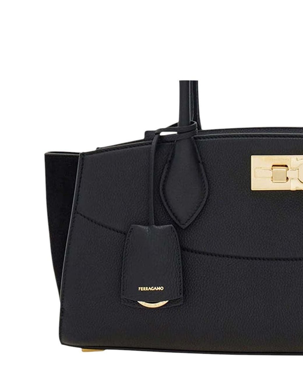 Ferragamo Black Studio Soft Medium Shoulder Bag