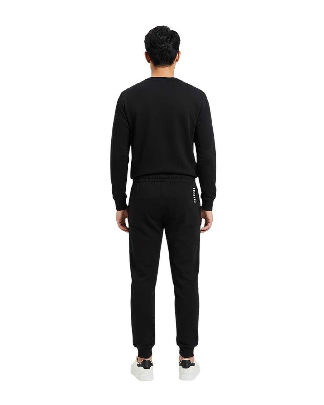 EA7 Black Regular Sweatpants for men