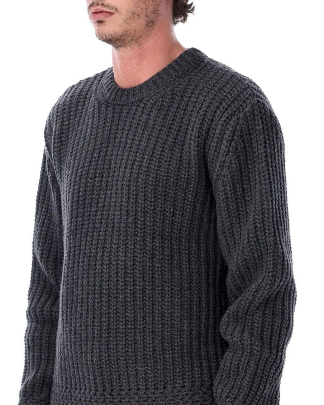 A.P.C. Blue Dark Knitted Sweater for men