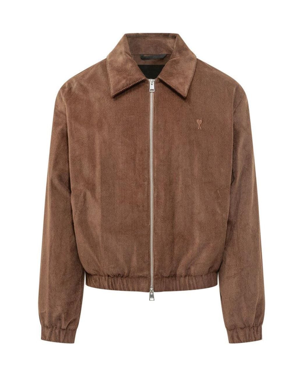 AMI Brown Shirt Collar Jacket for men