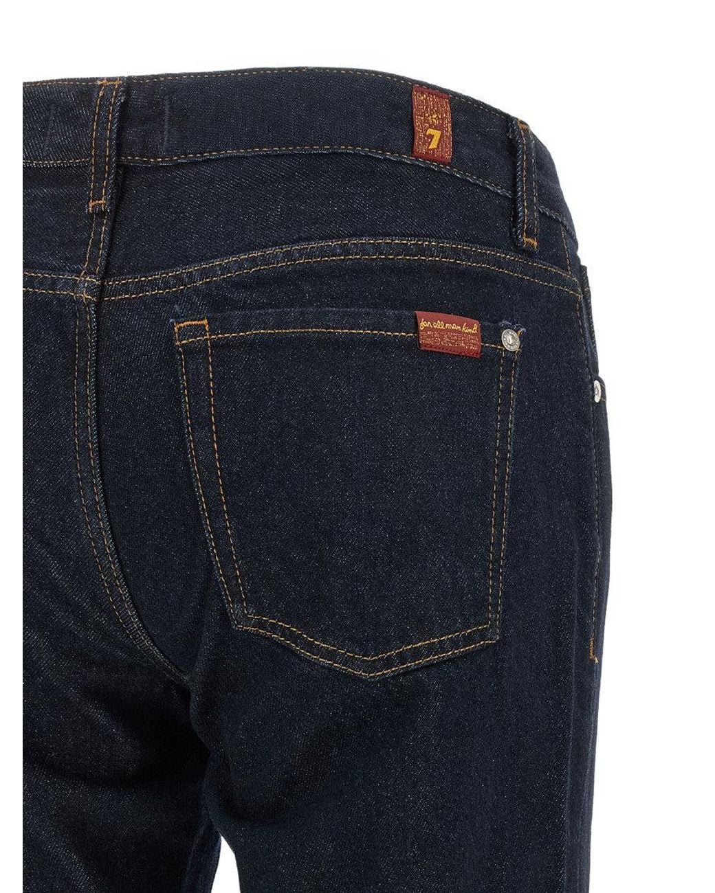 7 For All Mankind Blue Dark Low Rise Jeans