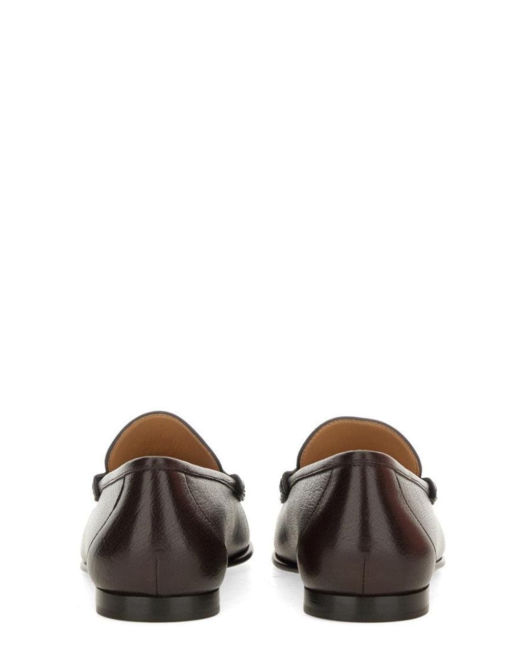 Chloé Brown Logo Leather Loafers
