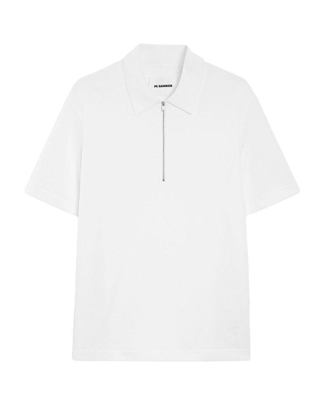 Jil Sander White Regular-Fit Polo for men